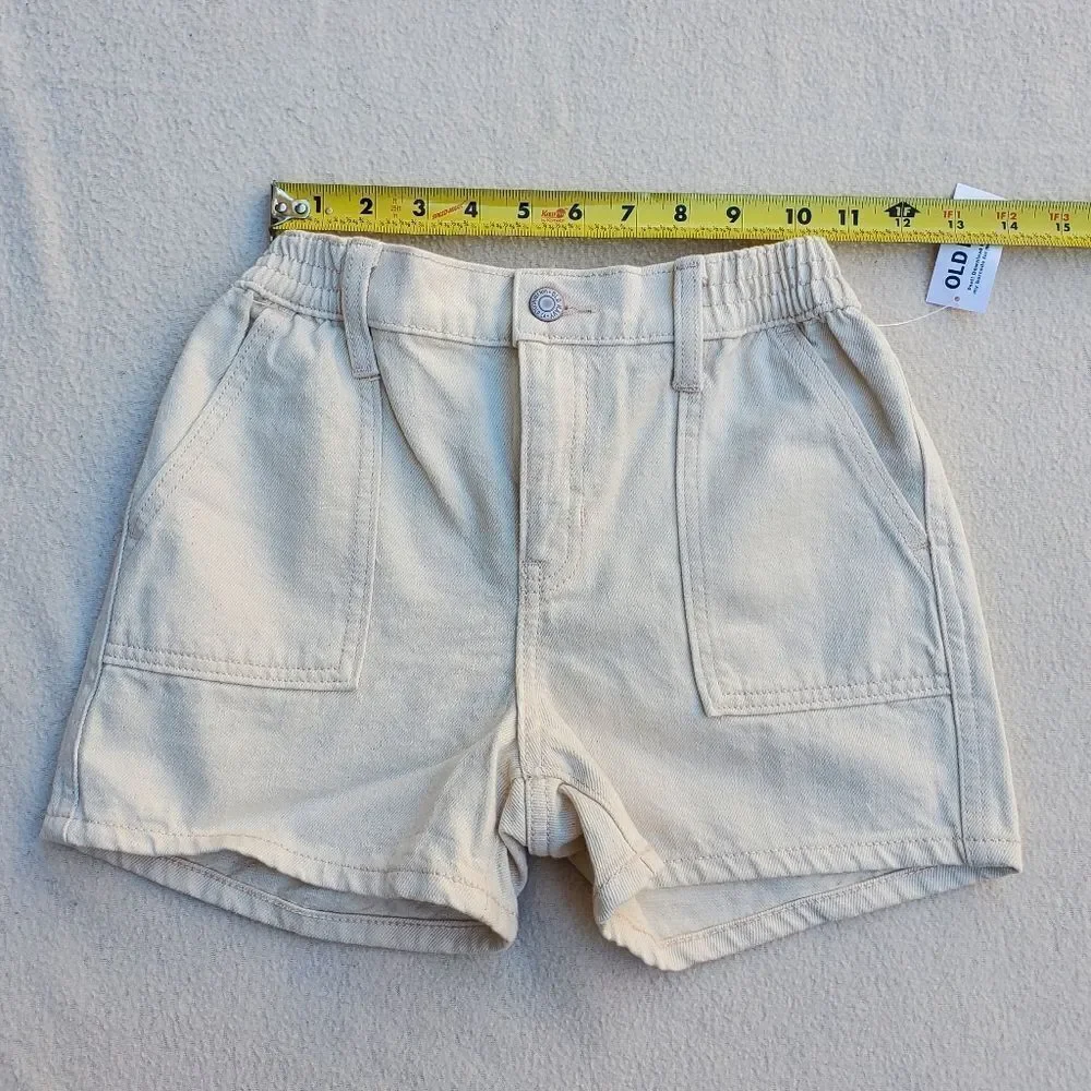 Old Navy cream colored jean shorts size 10